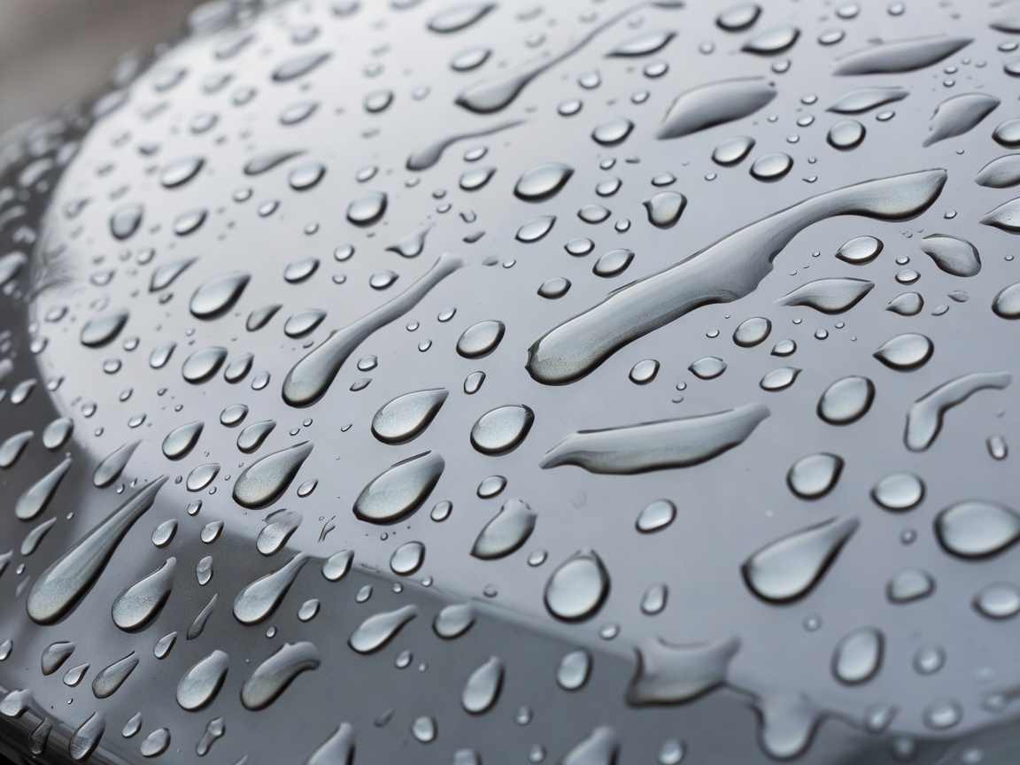 Close up on modern car hood showing pristine reflection lines after multi-stage machine compounding and refinement